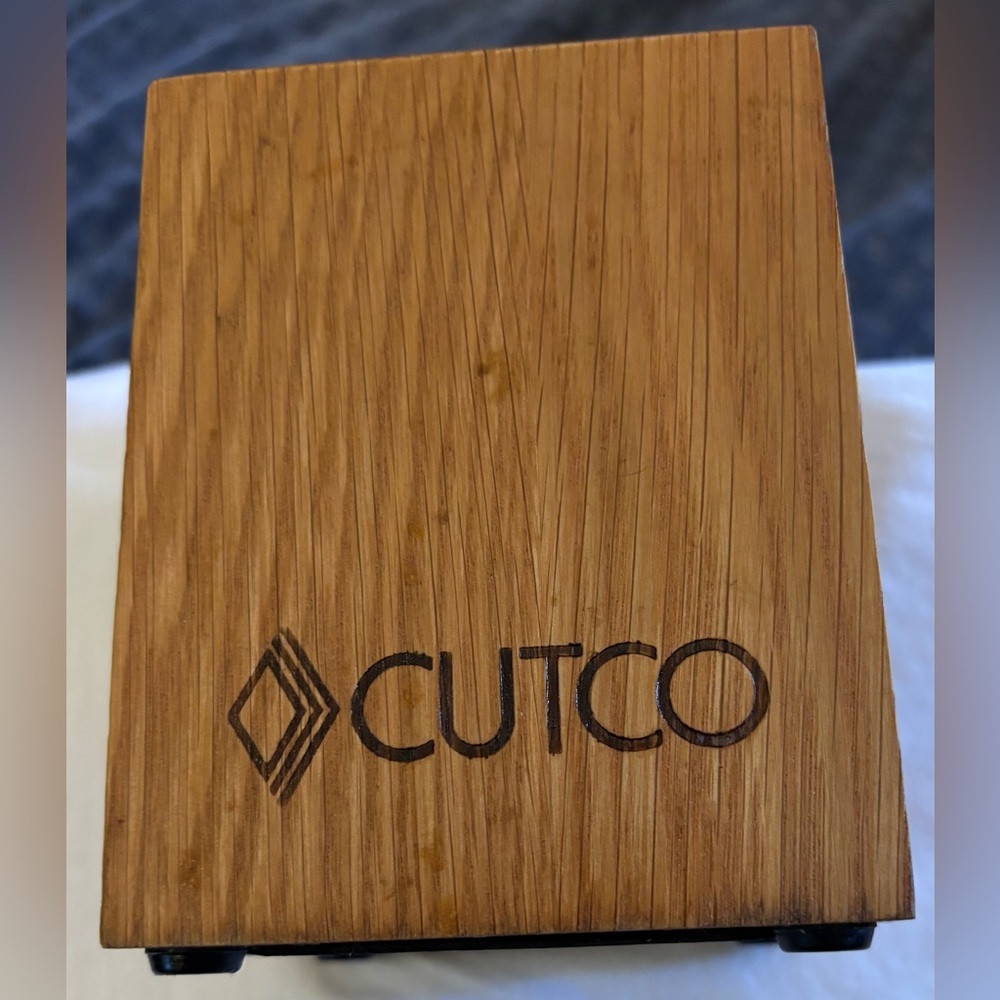 Cutco Honey Oak Wood Utensil Tool Holder